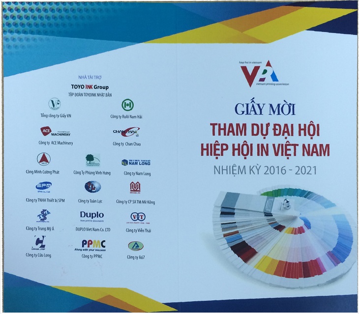 Giấy mời tham dự Đại hội Hiệp hội In Việt Nam Nhiệm kỳ 2016 - 2021