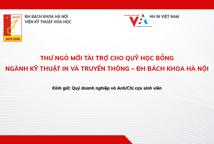 MỜI TÀI TRỢ CHO QUỸ HB NGÀNH KỸ THUẬT IN VÀ TRUYỀN THÔNG